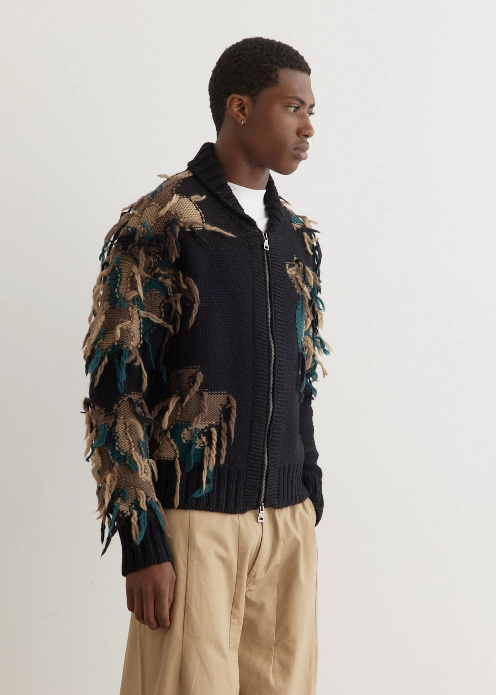 Hidden Ventilation New Camouflage Zip-Up Cardigan
