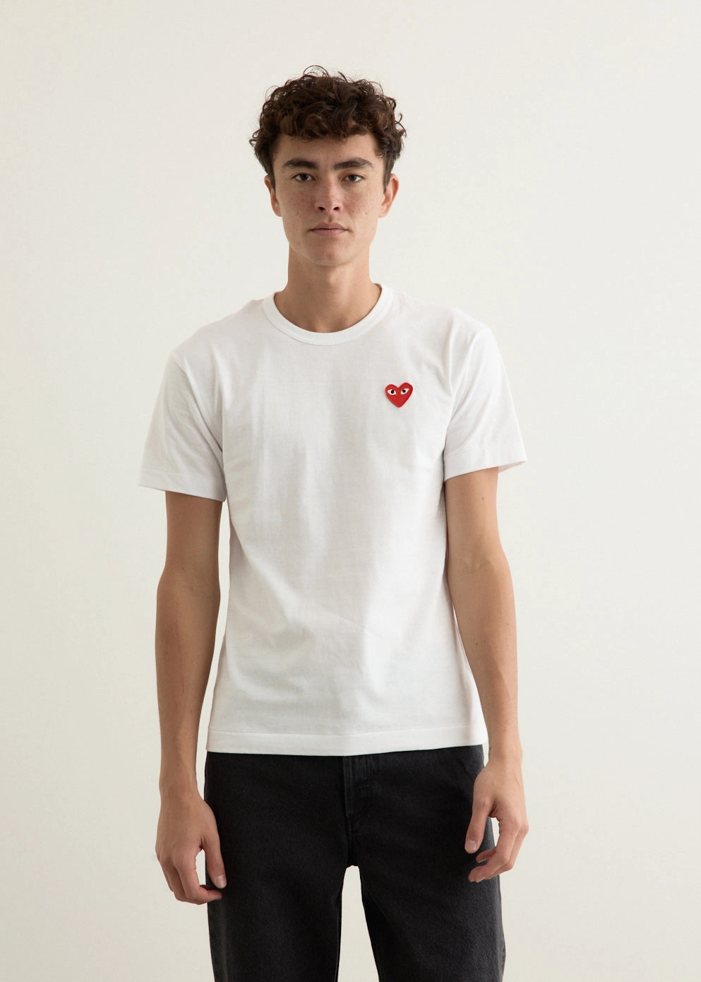 T108 Red Heart T-Shirt Effortless Wear Fit Chilly Day Style