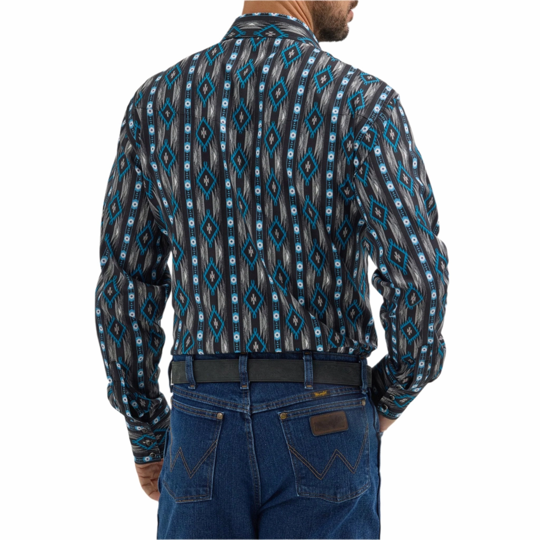 Wrangler Men's Checotah Pearl Snap Long Sleeve Beach Wear Sleepwear