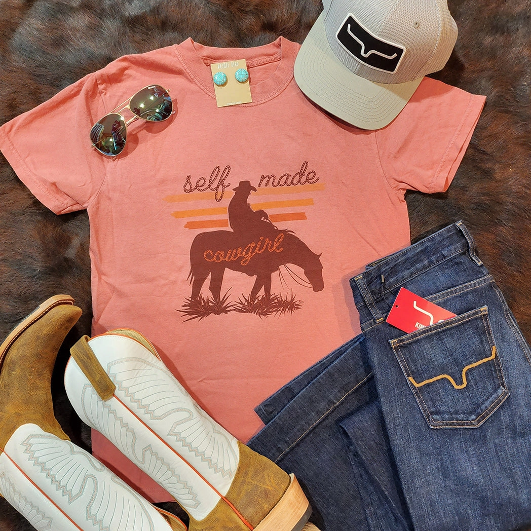 Self Made Cowgirl Tee Low Profile Stitching