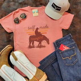 Self Made Cowgirl Tee Ribbed Hem