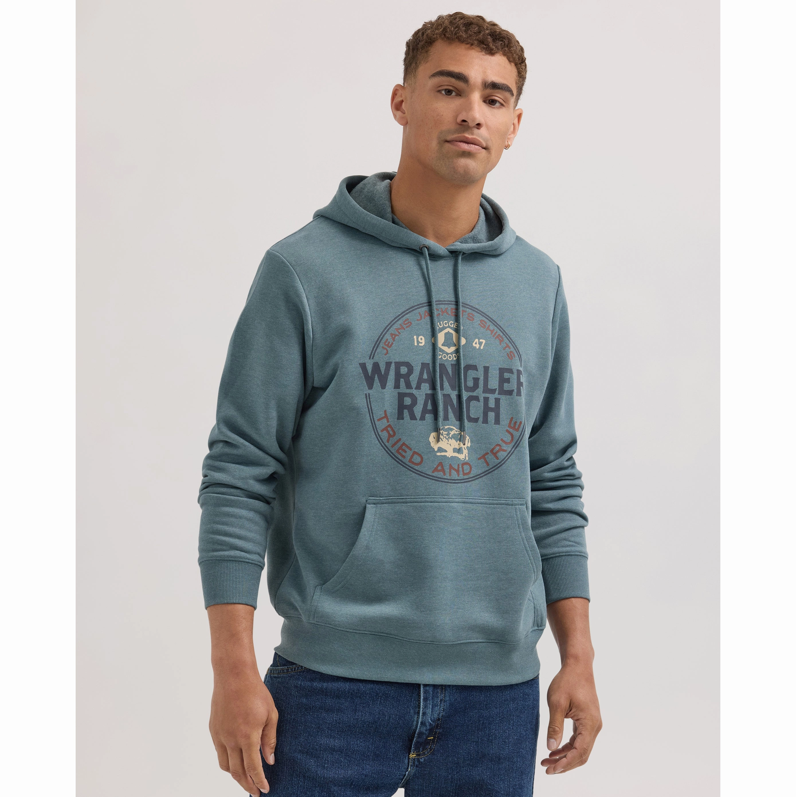 Wrangler Mens Ranch Hoodie Stylish Appearance Metallic Finish