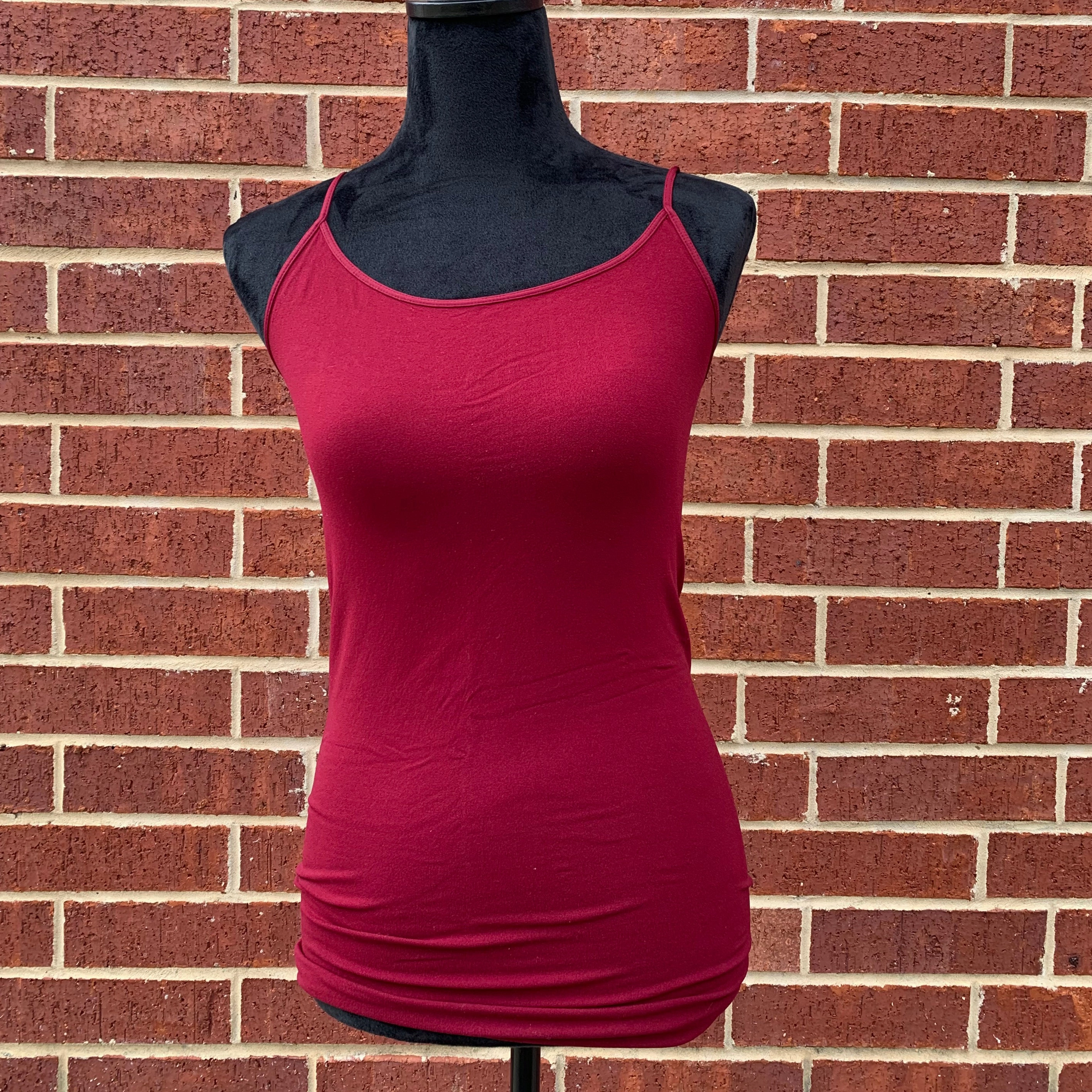 Anti Bacterial Layer Self Fabric Tie Closure Ladies Wine Cami