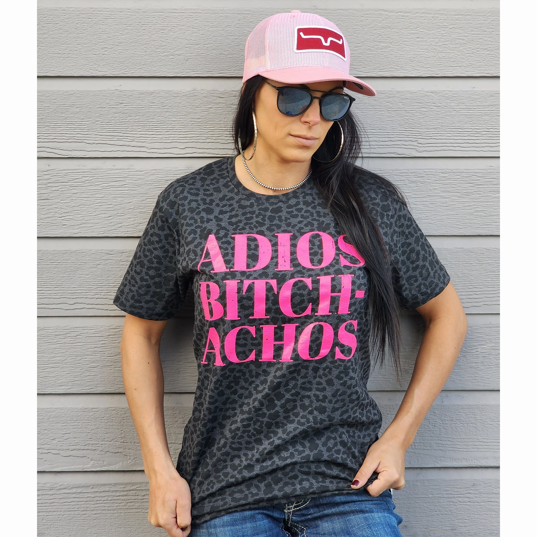 Black Leopard Adios Bitch-Achos Tee Multipurpose Design