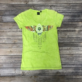 MinimalistDesign WaffleWeave Lime Green Thunderbird Short Sleeve Shirt