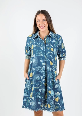 Smooth Vibes Chatham Dress - Blue Underwater