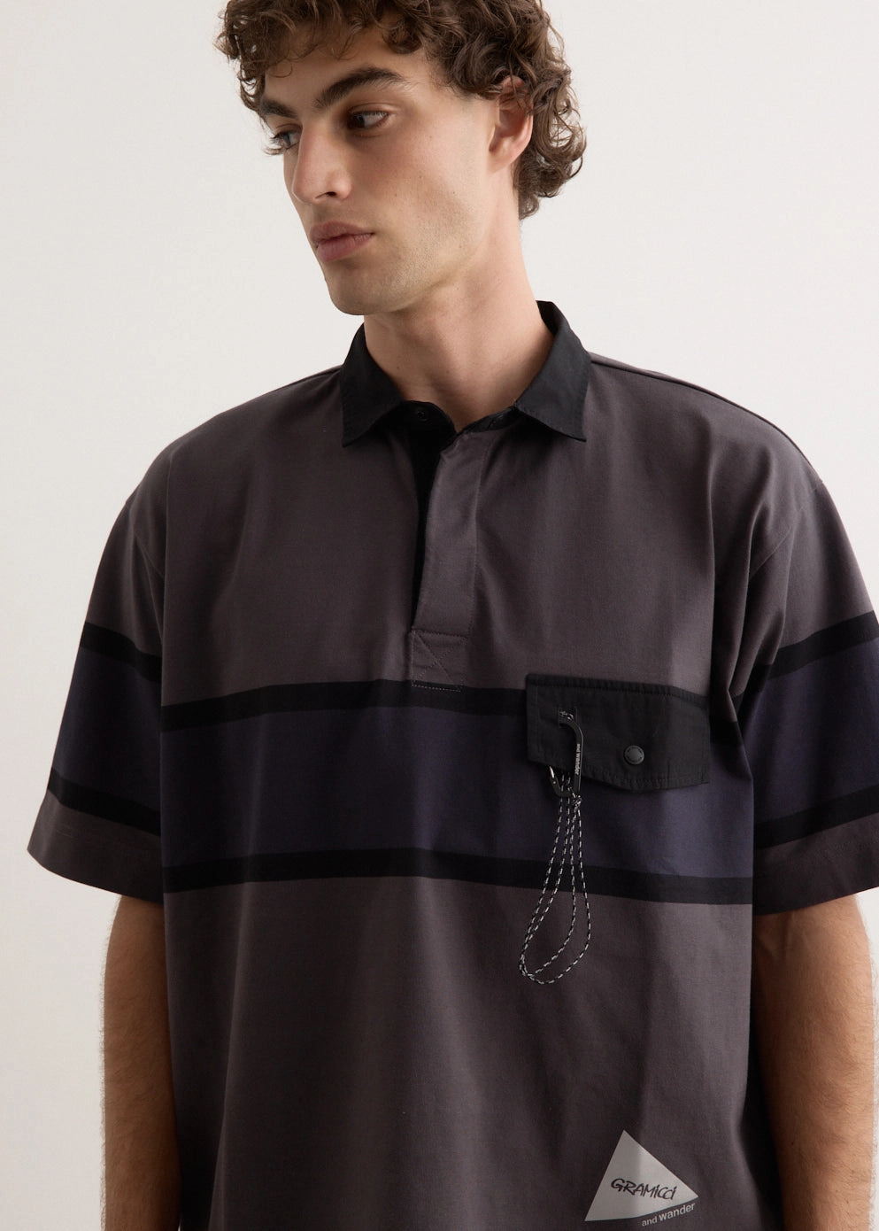 Casual Essentials Flexible Fit Design x And Wander Tech Rugby Shirt