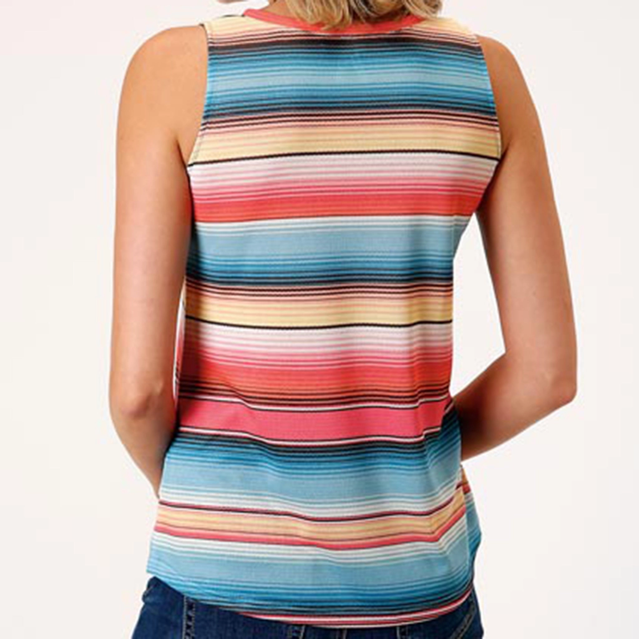 FlexibleCuffs Organic Cotton Blend Sweater Knit V Neck Tank