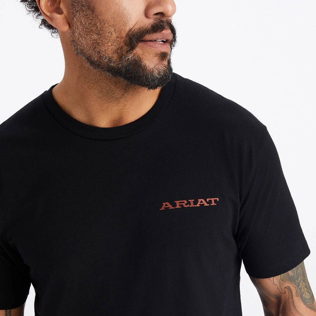 Ariat Men's Black Bronc Buster Tee Cooling Mesh Lining Wedding guest