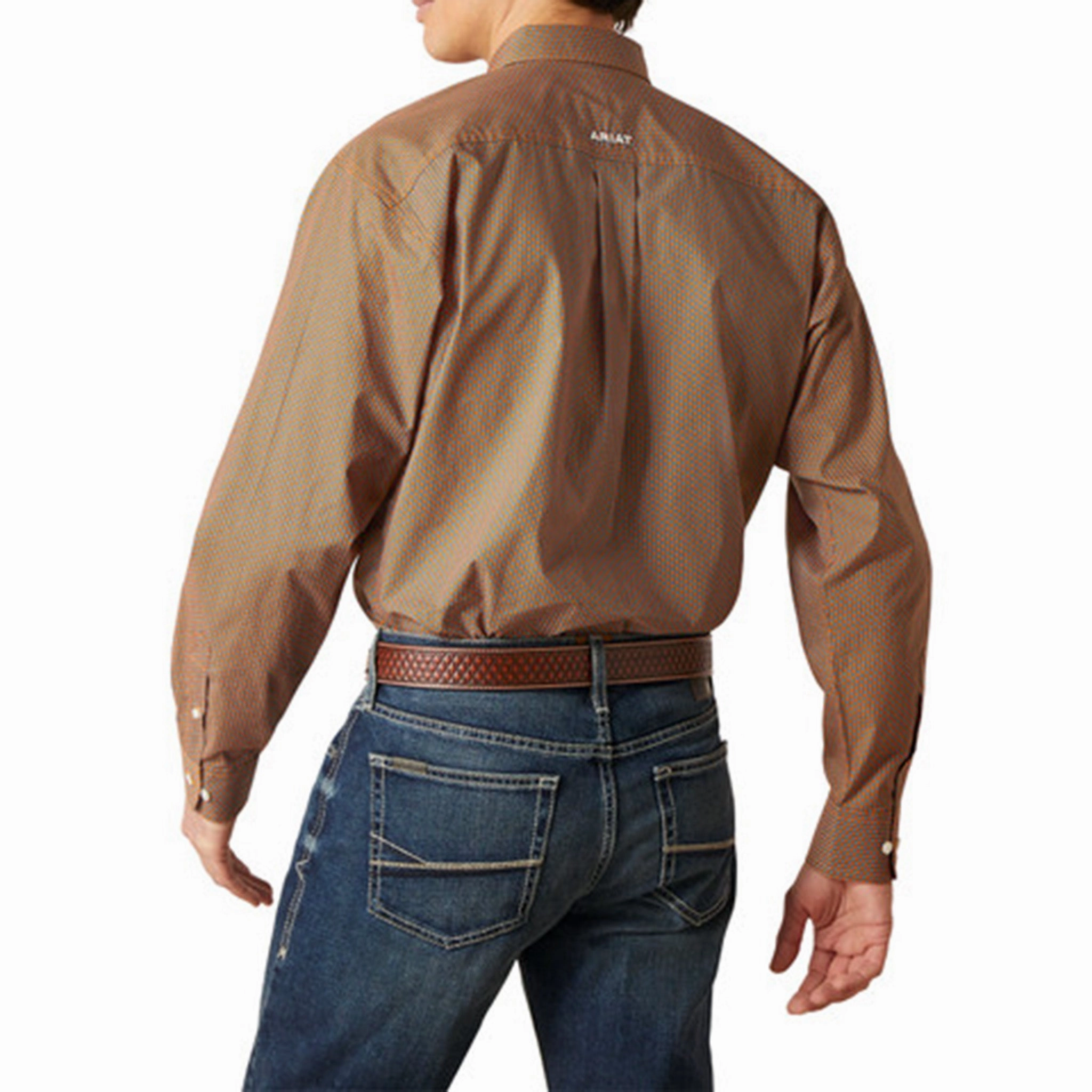 Ariat Men's Blue & Orange Hearts Shirt Plus Size