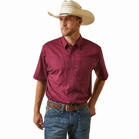 Geometric Pattern All-Occasion Wear Ariat Men's Dark Redwood VentTEK Classic Shirt
