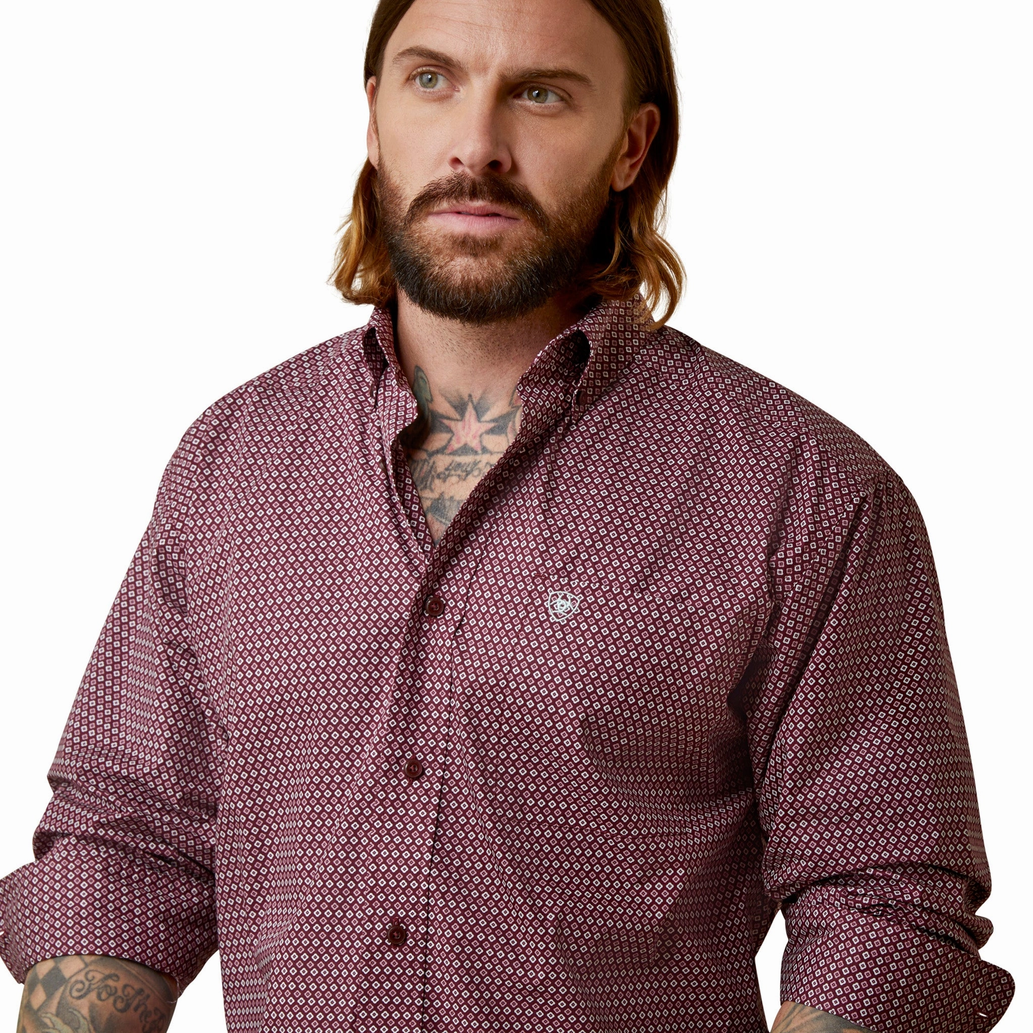 Ariat Men's Long Sleeve Abel Classic Fit Waffle Weave