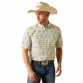 Active Comfort Ariat Men's Mint Southwest Long Sleeve Shirt