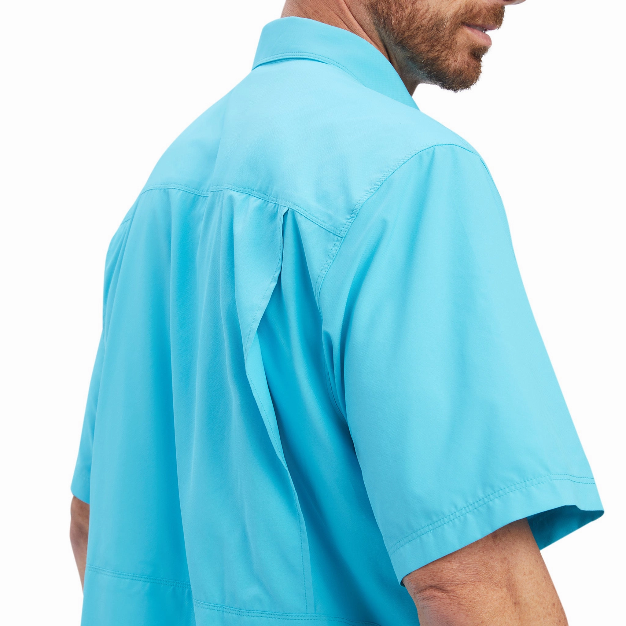 Eco friendly materials Flexible Shoulder Panels Ariat Men's Scuba Blue VentTek Short Sleeve