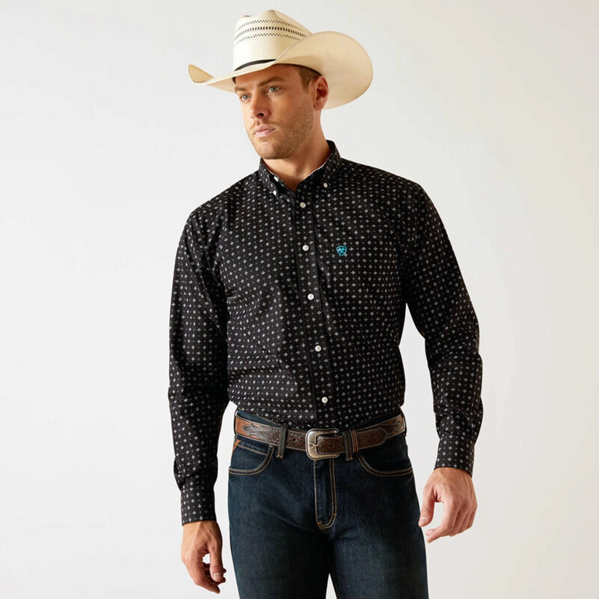 Ariat Men's Seth Black Shirt Sustainable Dye Process