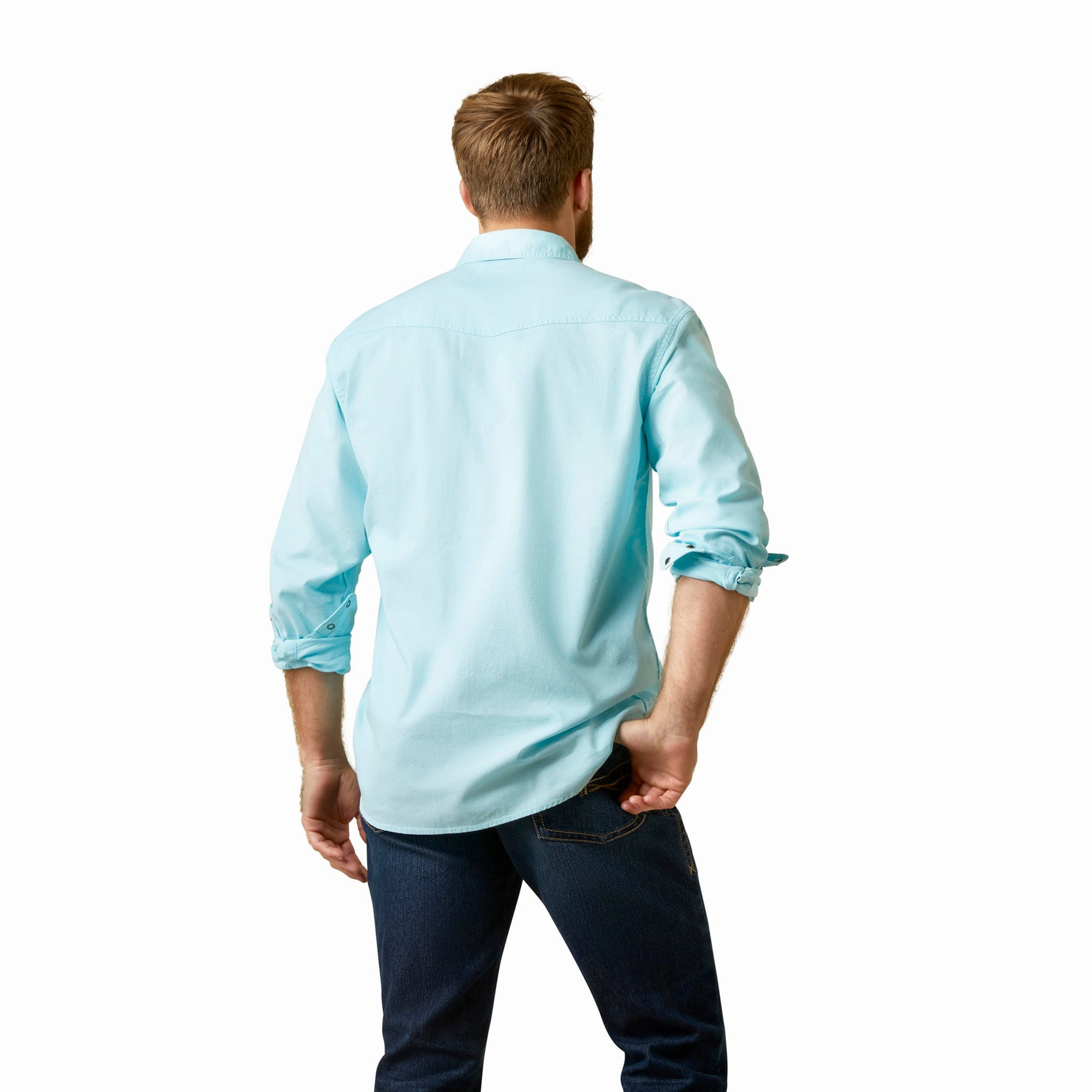 Ariat Men's Solid Aquatic Long Sleeve Shirt All-Purpose Wear Durable Material