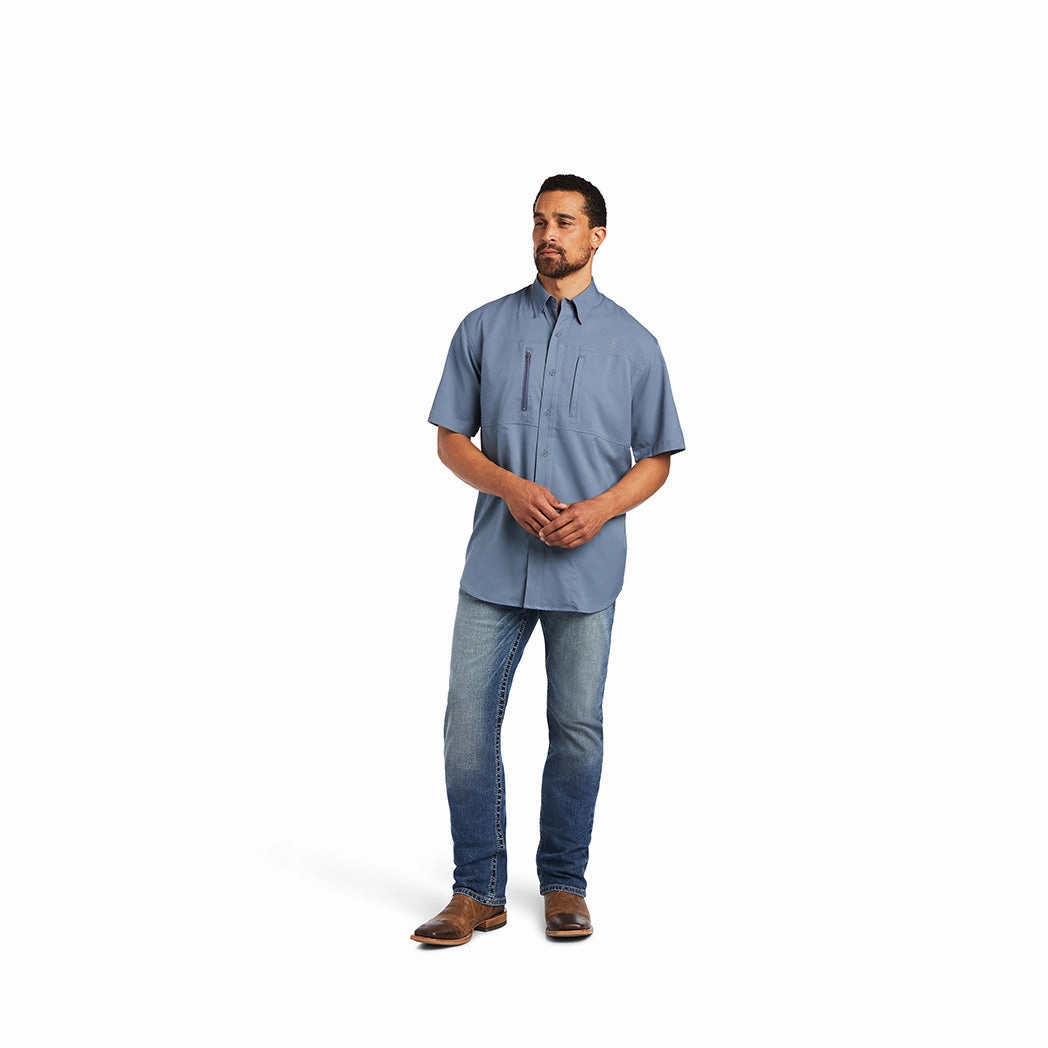 Resort Wear Wardrobe Staple Ariat Men's VentTEK Folkstone Grey Classic Fit