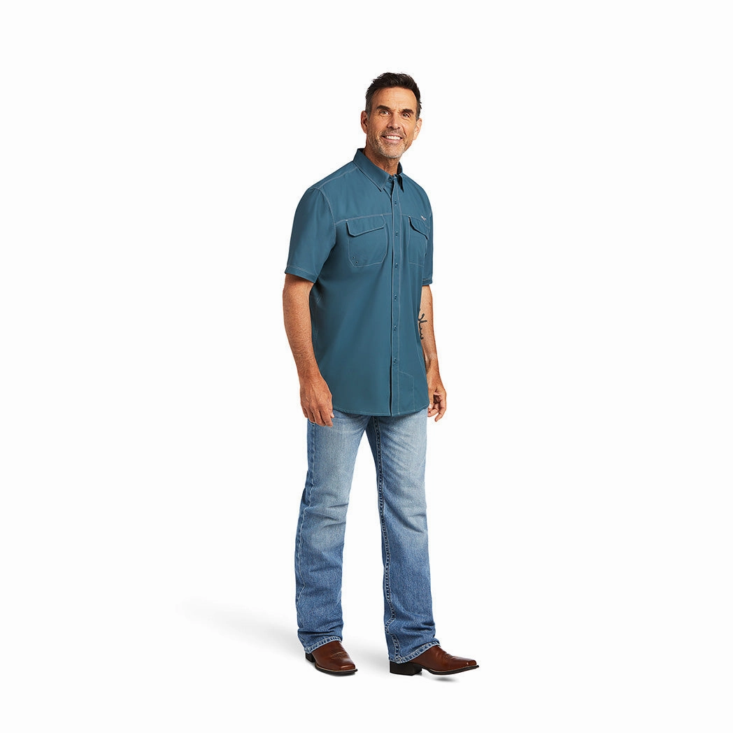 Smooth Texture Ariat Men's VentTEK Short Sleeve button down