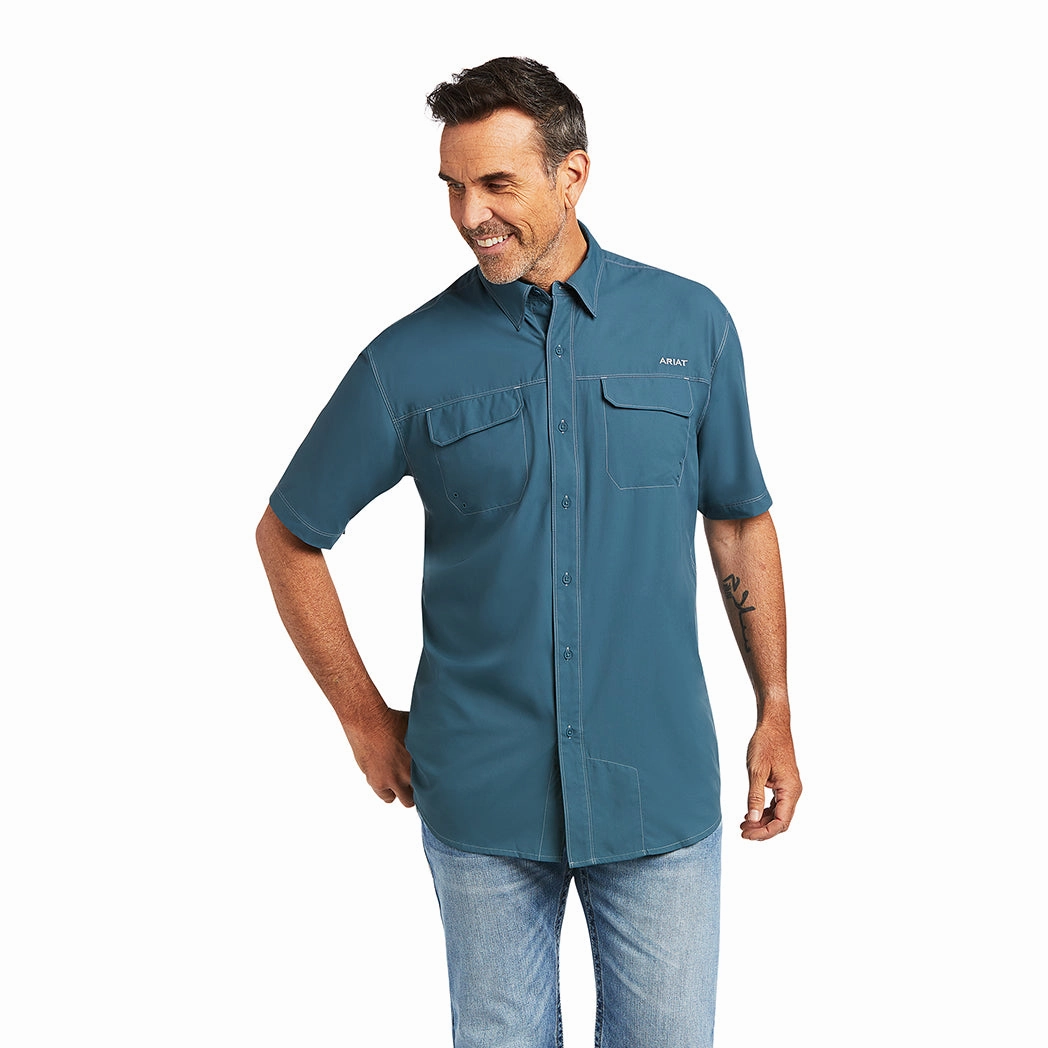 Eco-Friendly Choice Plus Size Fit Ariat Men's VentTEK Short Sleeve button down