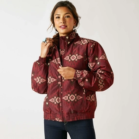 CompressionResistant Odor Resistant Treatment Ariat Women's Burgandy Chimayo Stable Jacket