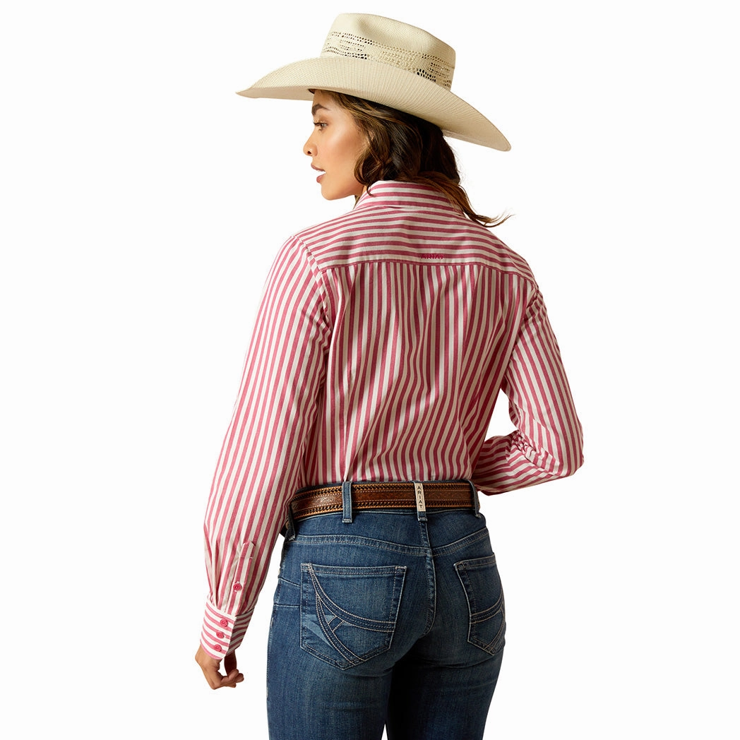 MoistureManagementSystem Ariat Women's Kirby Pink Stripe Long Sleeve Button Down