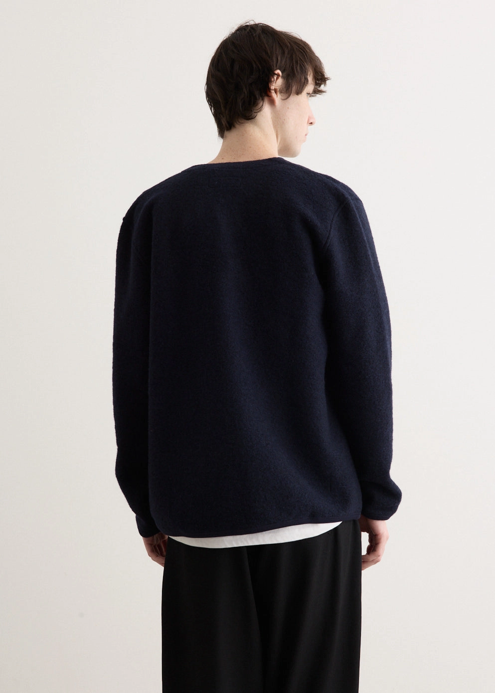 Fleece Cardigan Basic Travel Fit Long Lasting Shape Retention