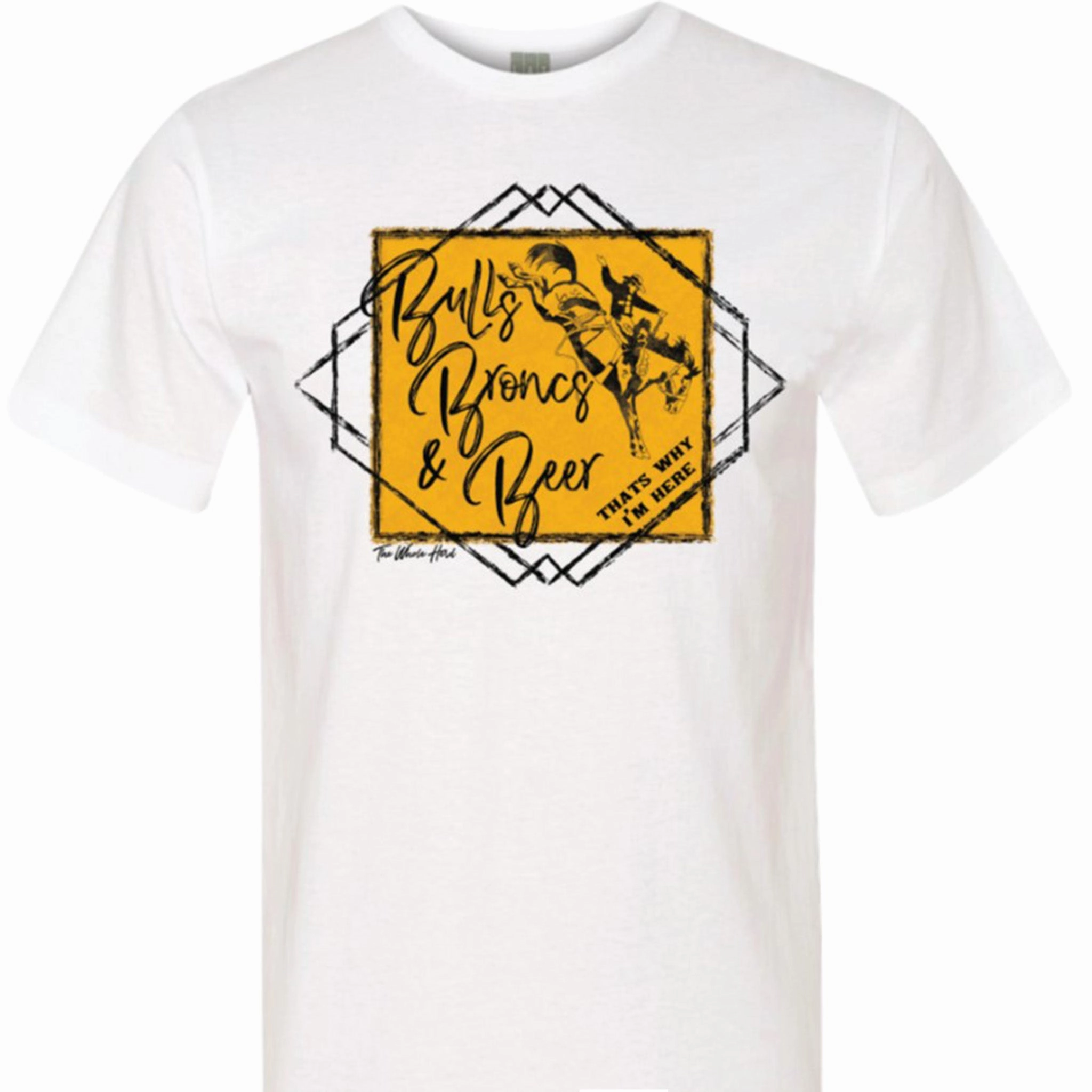 The Whole Herd Unisex Bulls Broncs, Beer T-Shirt Non Iron Material