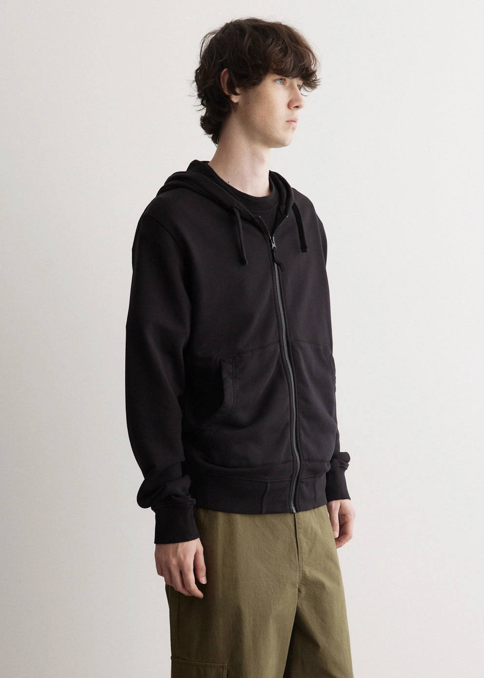 Badge Full Zip Hooded Sweatshirt Cozy Knit Style