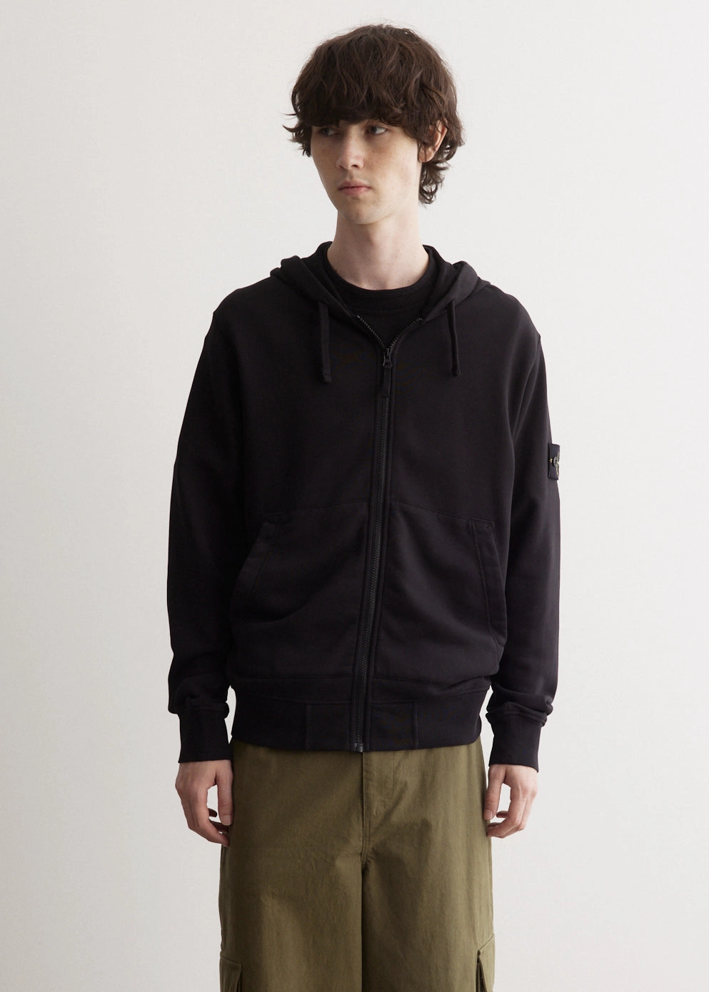 Badge Full Zip Hooded Sweatshirt Cozy Basics