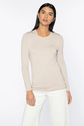 Relaxed Comfort Wear Bamboo Long Sleeve Crew