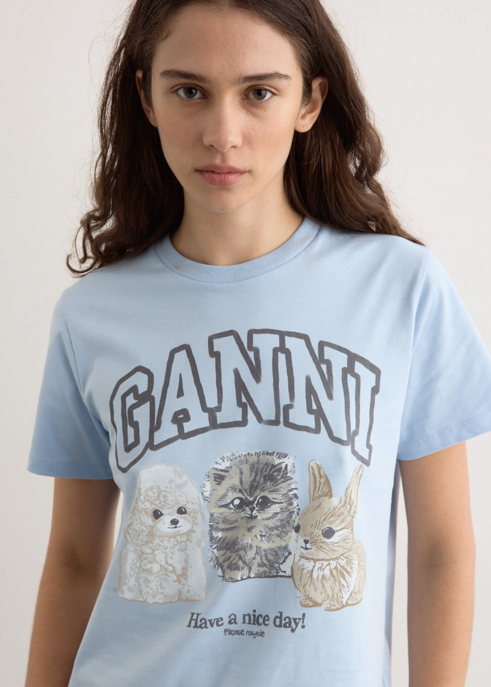 Basic Cotton Jersey Animals Relaxed T-Shirt Simple Comfort Cozy Wearable