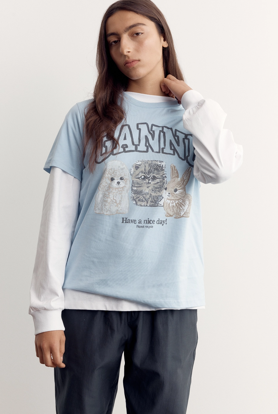 Basic Cotton Jersey Animals Relaxed T-Shirt Ethically Sourced Cotton Bold Comfort