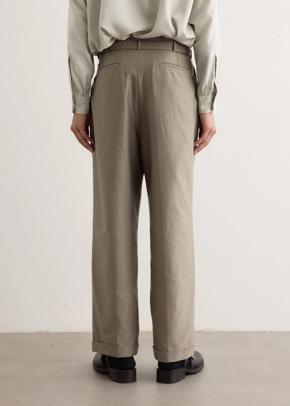 Comfy Texture PermeableCloth Belted Riviera Pants