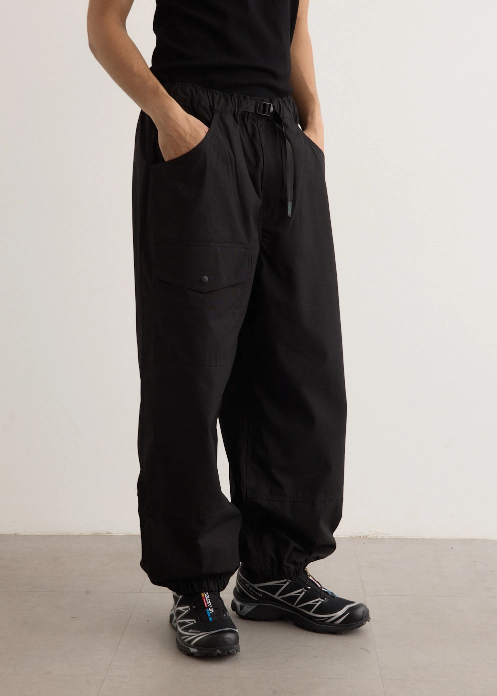 Belted Utility Pants Functional Ease Cooling Fabric