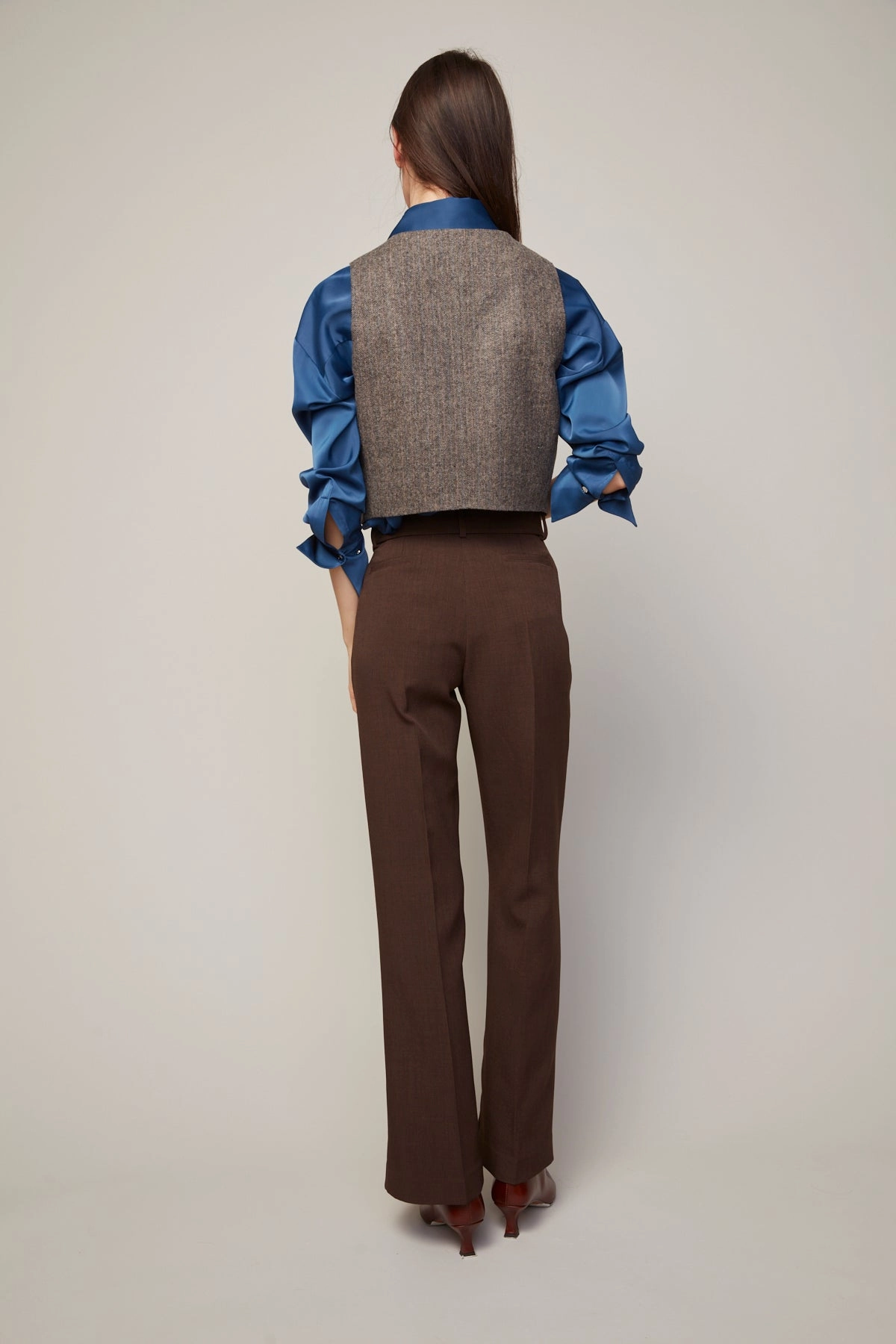 Benji Straight Leg Pant With Removable Belt - Java Relaxed fit wear Seamless Waistband