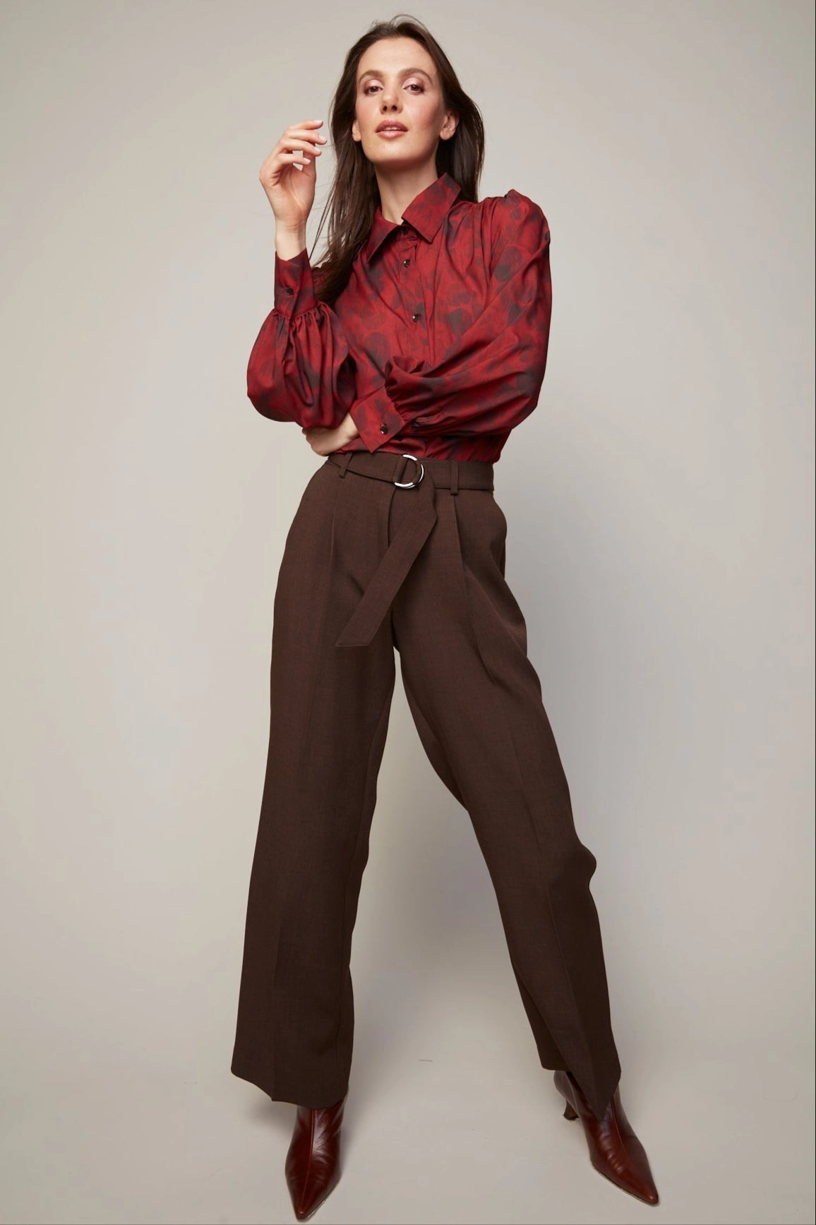 Benji Straight Leg Pant With Removable Belt - Java Flattering Design Wear Durable Utility