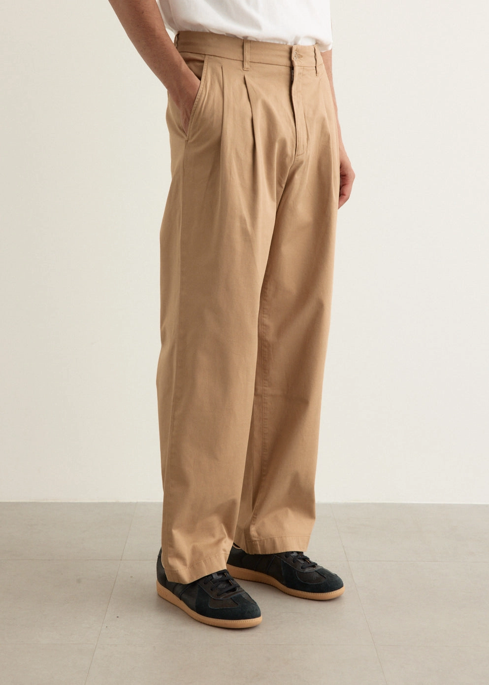Benn Relaxed Twill Pleated Trousers Non Irritating Tags