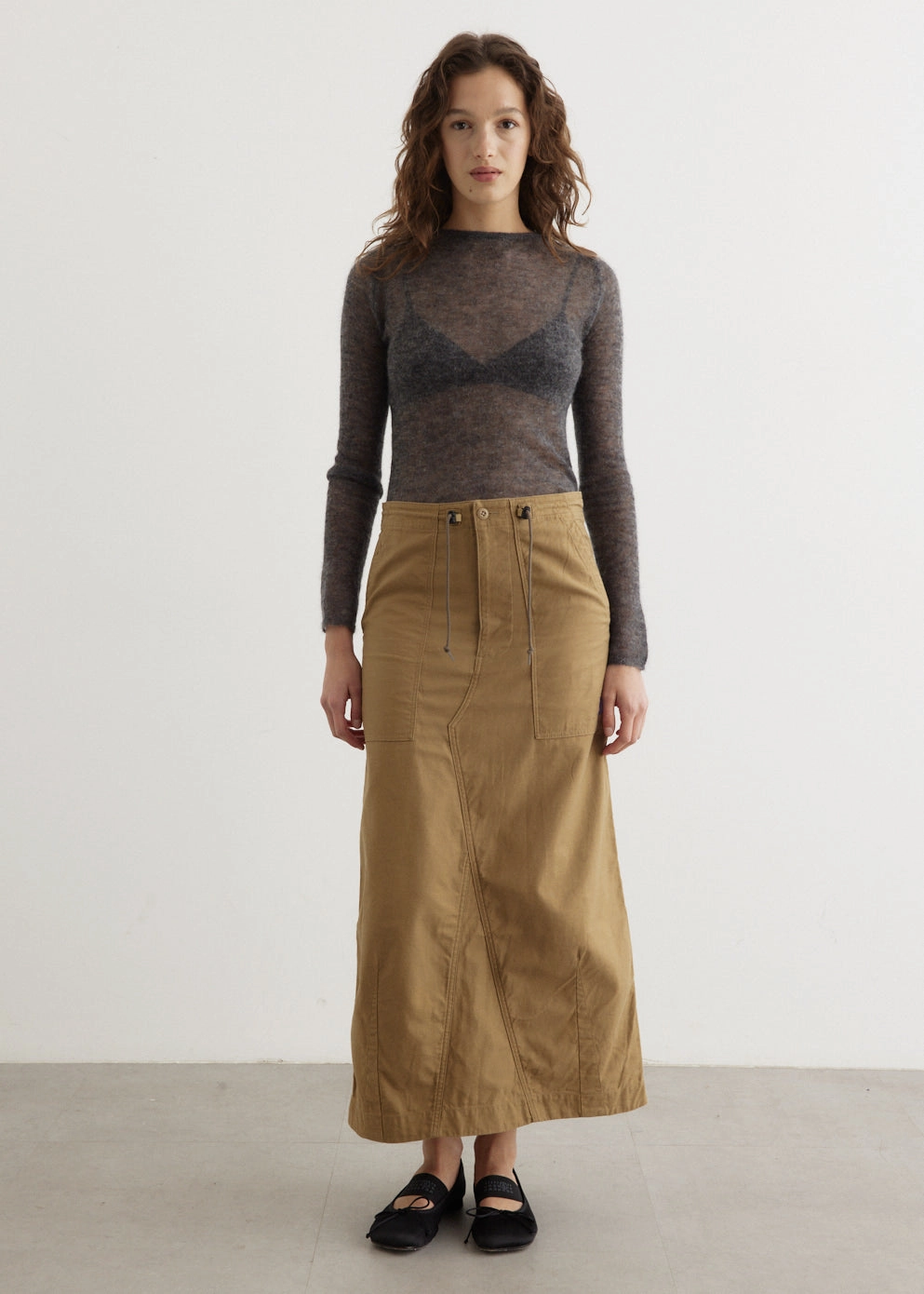 Statement Fashion Pull On Style String Fatigue Skirt