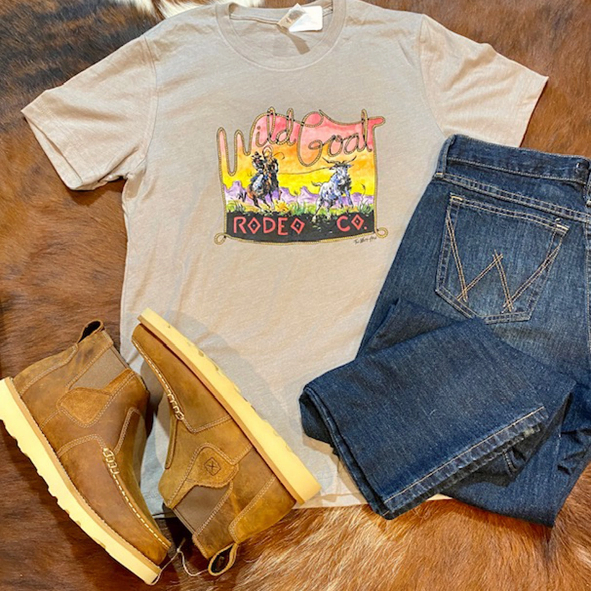 Preppy Vibe Wild Goat Rodeo Co Tee