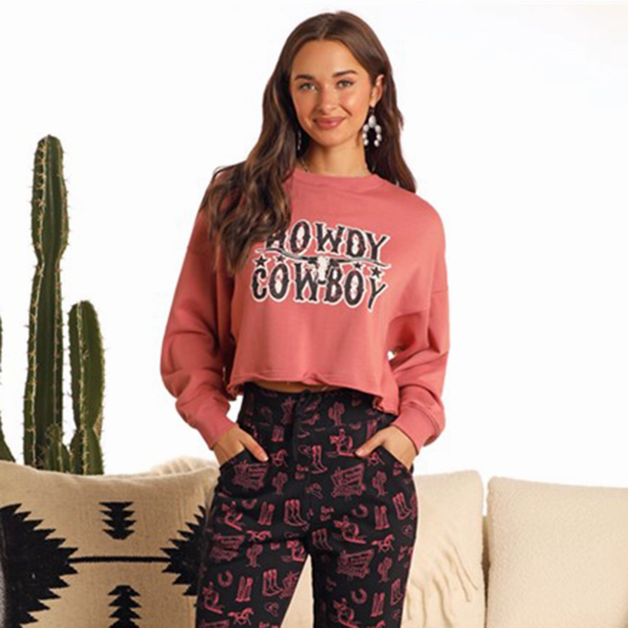 FlexibleCuff Rock & Roll Women's Howdy Cowboy Sweatshirt