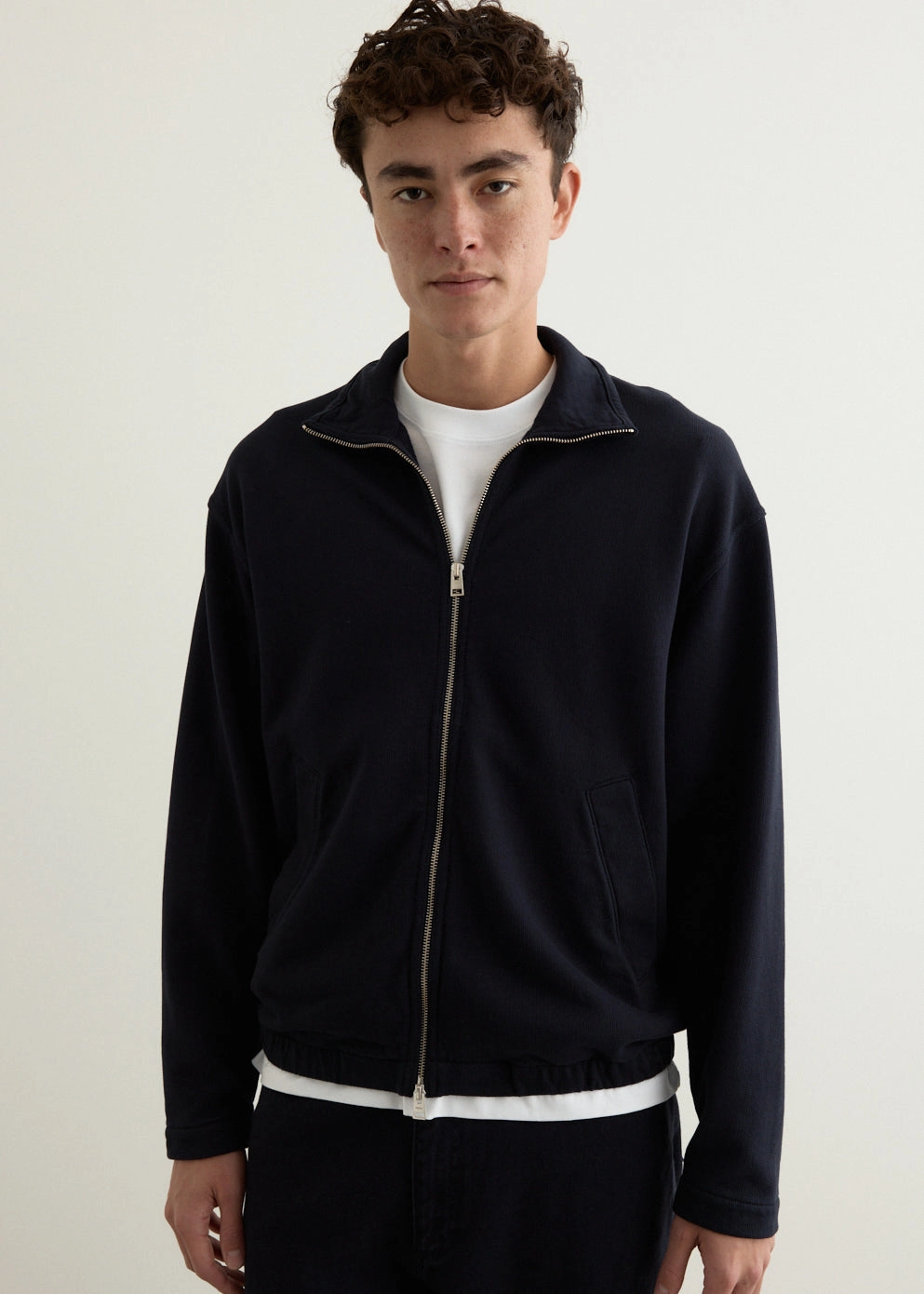 Multi pockets Modular Attachments Bjorn Relaxed Organic Loopback Track Jacket