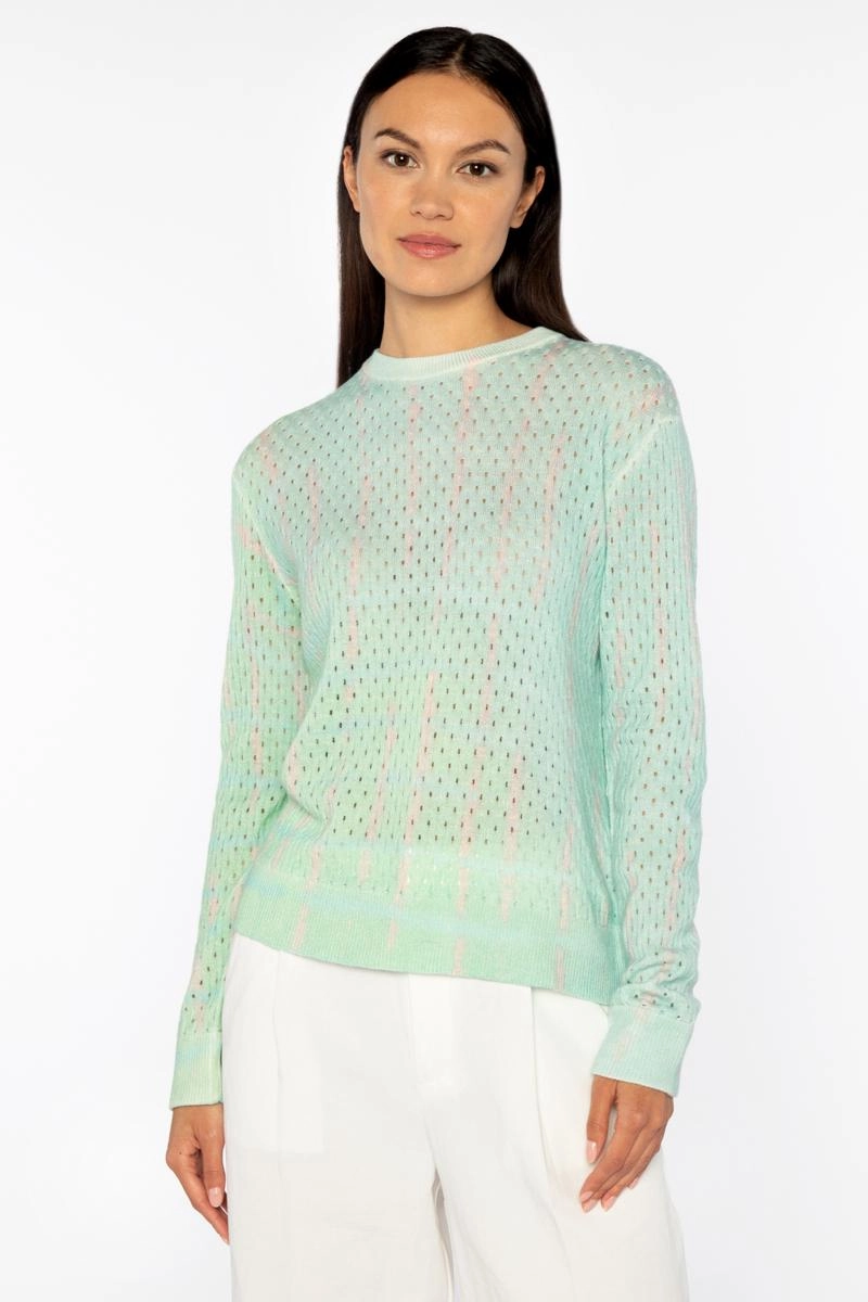 Perfect Fit Design Blurred Lines Pointelle Crew