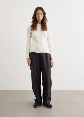 Elastic Waistband Pants Loose Design