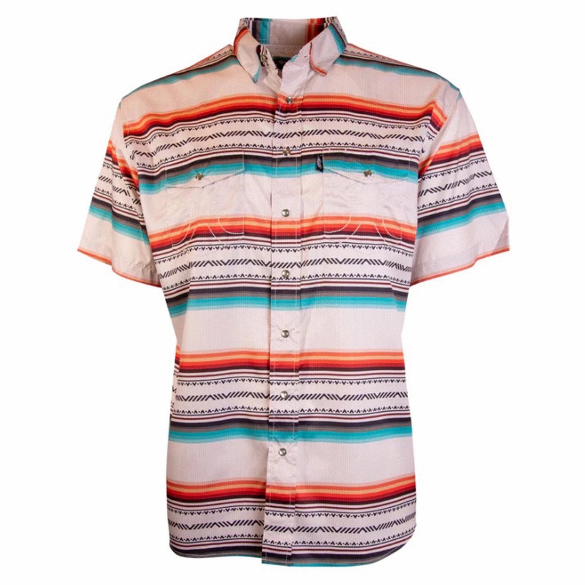 Hooey Men's SOL Cream Serape Short Sleeve Perfect Wear Sleek Fit