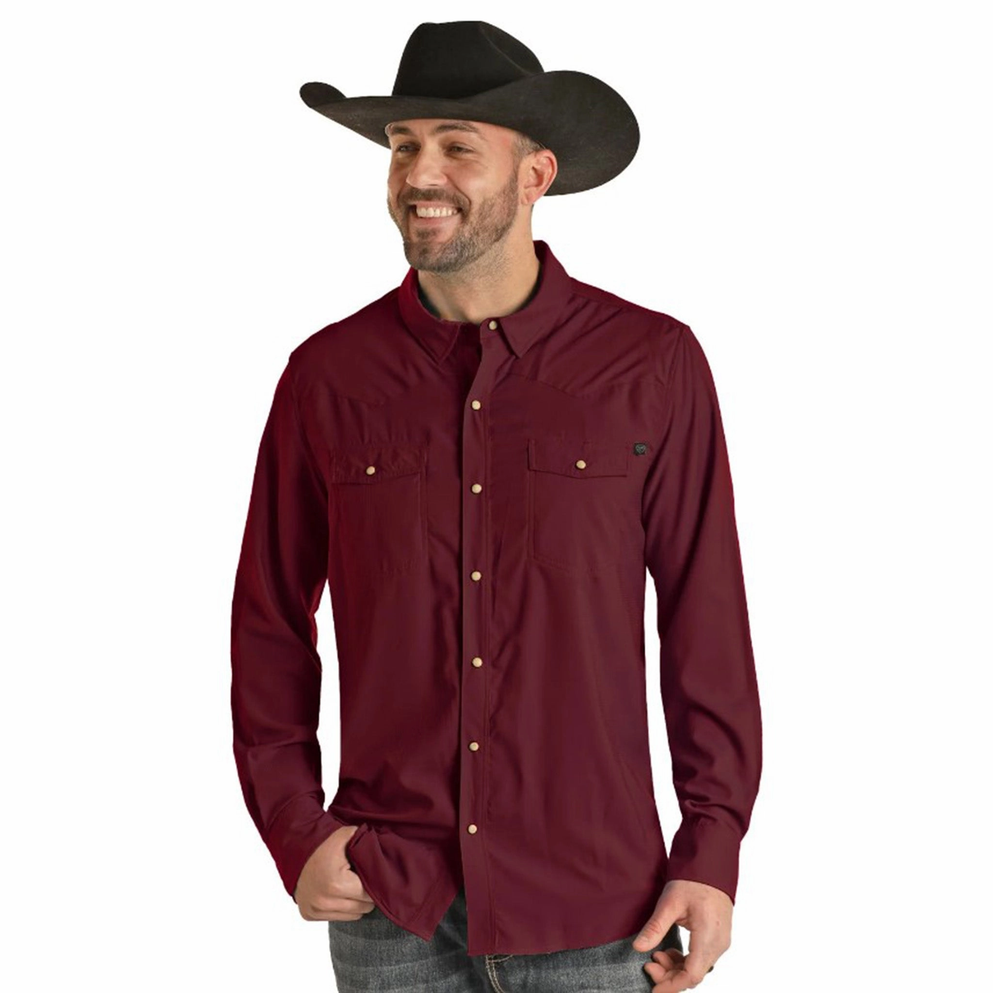 Rock & Roll Men's Cowboy TEK Ripstop Long Sleeve Sustainable Choice