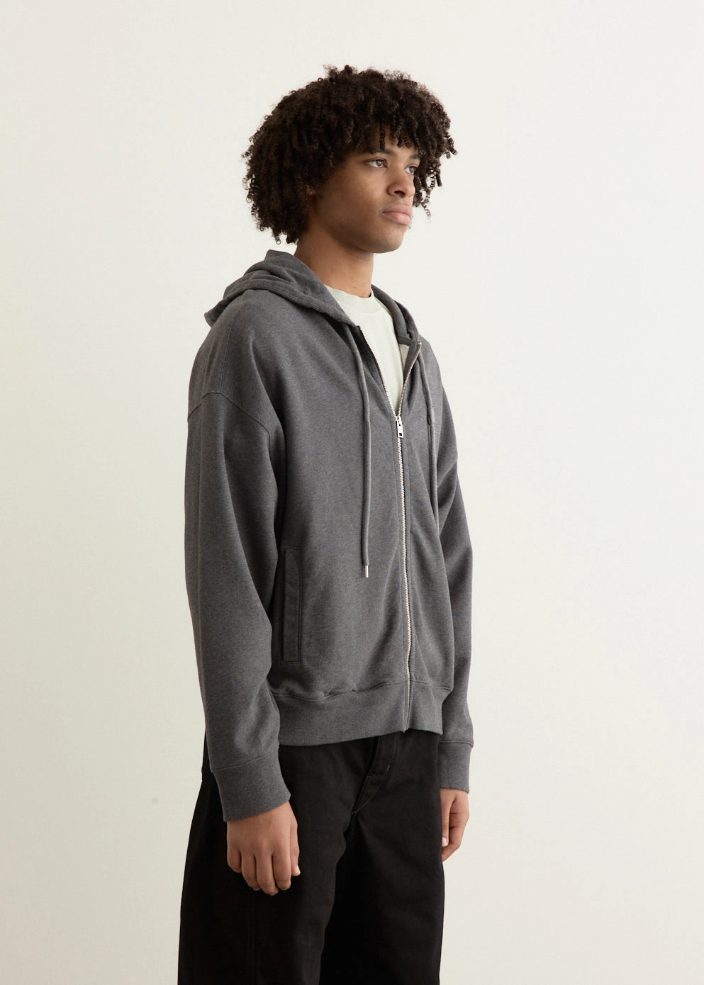 Breathable Performance Bold Fox Head Patch Full Zip Oversized Hoodie
