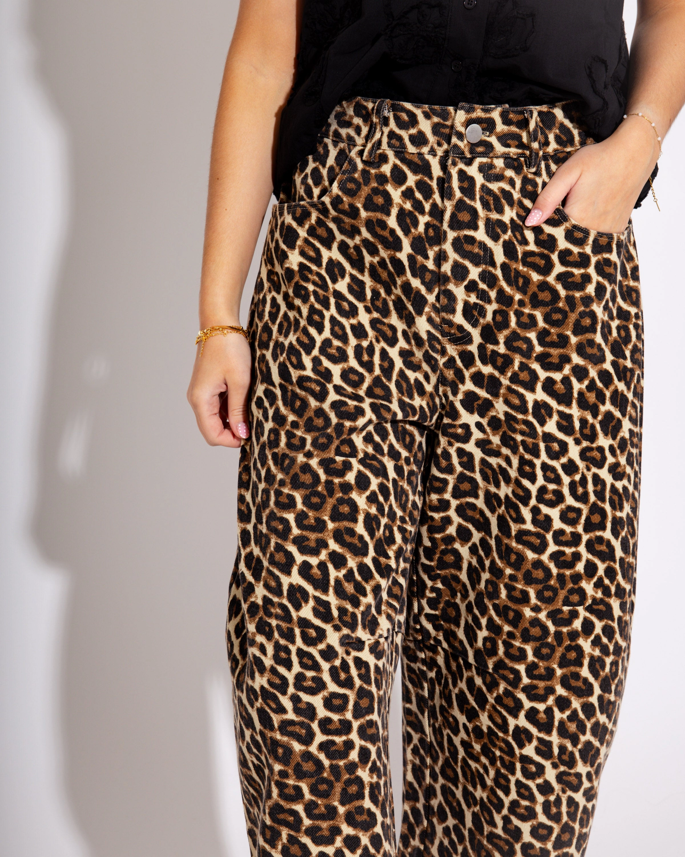 Bold Prowler Animal Print Barrel Jeans Comfortable Choice Brunch Outfit Summer Vibes Versatile