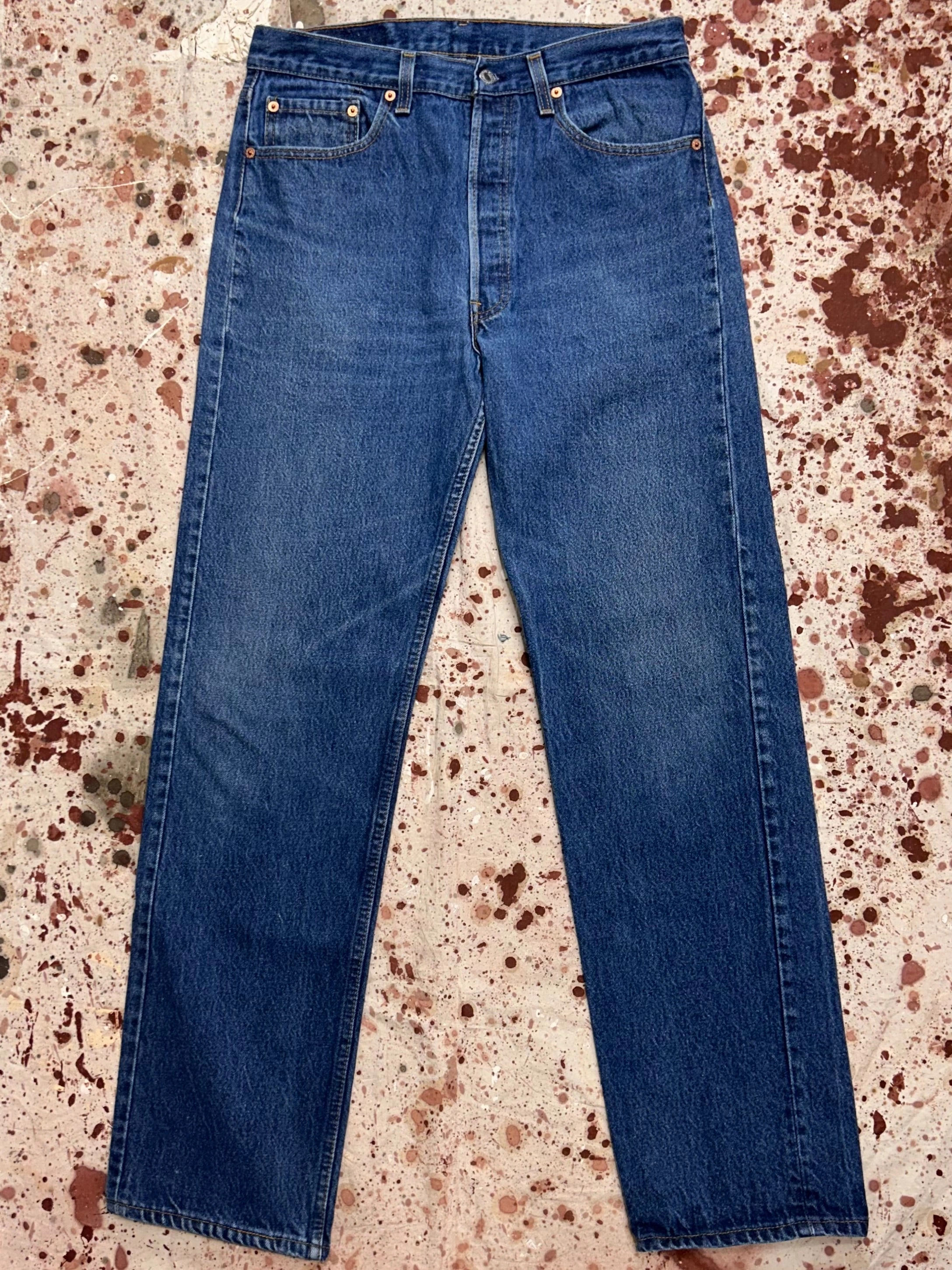 Fitted Comfort Vintage USA Levi's 501xx Good Dark Wash Denim Jeans (JYJ0924-292)