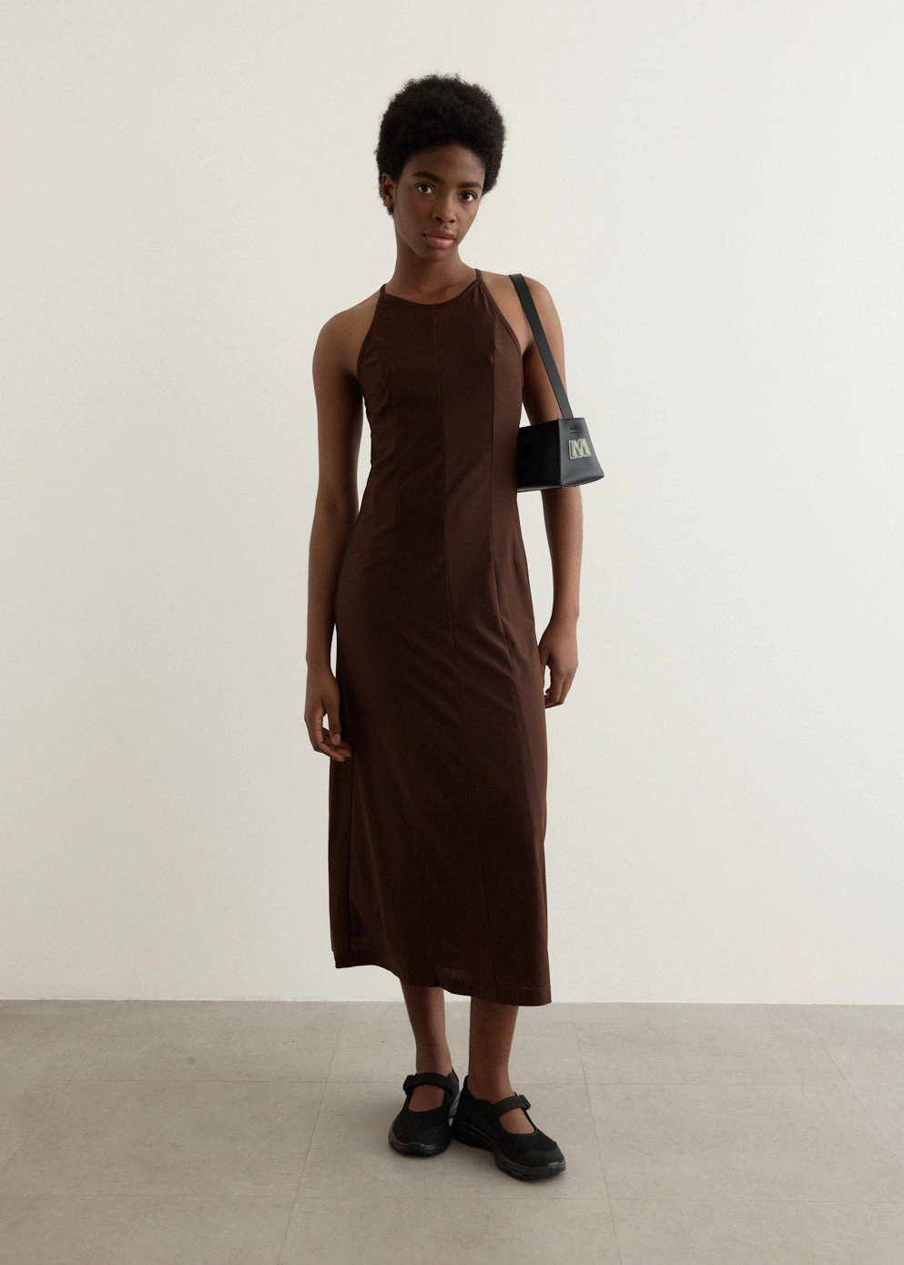 Illuminate Jersey Tank Dress Balanced Texture Feminine Touch