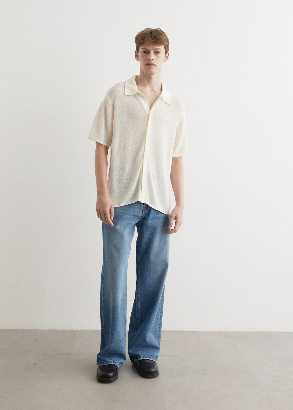 Sleek Style Kenneth Mesh Knit Short Sleeve Shirt